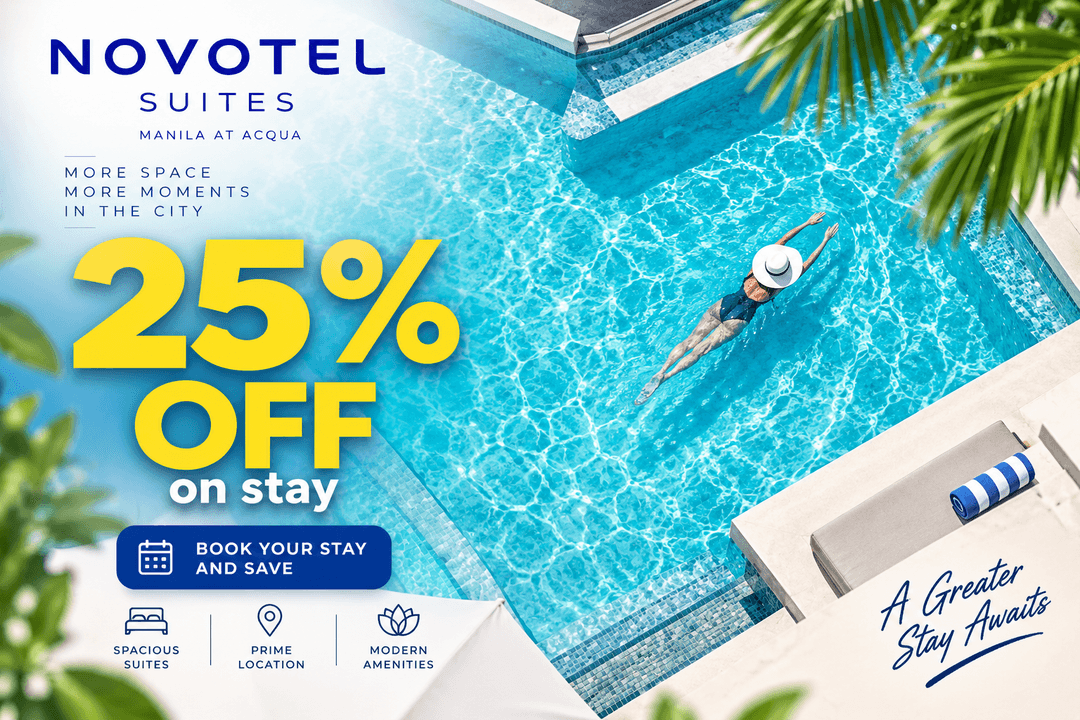 25% OFF at Novotel Suites Manila at Acqua